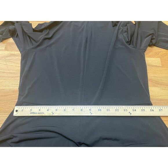 Michael Kors Women's Dress Sheath Knee Length Polyester Grommet MockNeck L Black - Picture 10 of 10